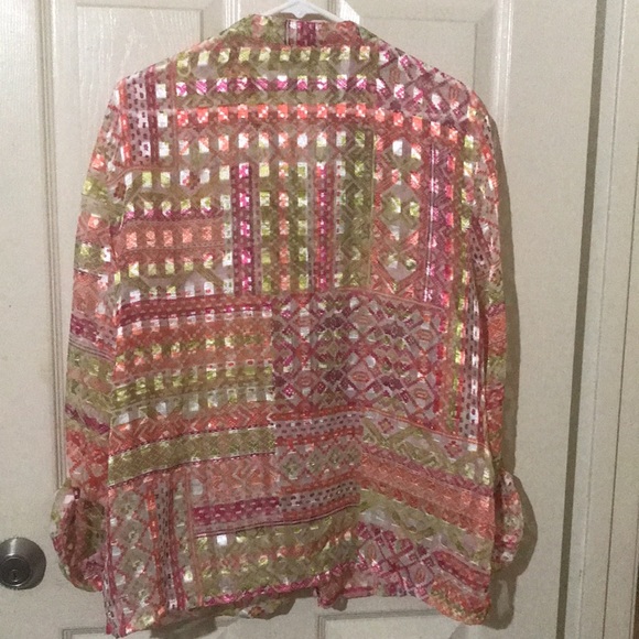 Sheer Ruby Rd blouse - Picture 6 of 9